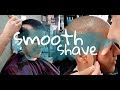 Smooth Head Shave Video In Barbershop Female With Thick Buzzcut