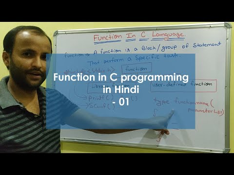 Functions in C programming in Hindi 01 Type of function Library User defined function