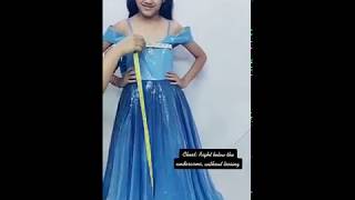 How to Take Girls Gown Measurements - Kids Party Long Gown Measurement 1 to 15 years