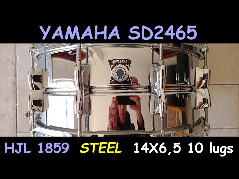 Yamaha SD2465 HJL1859 14x6,5 steel snare drum test #197