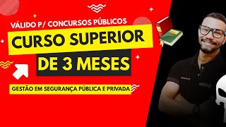 Curso Superior Sequencial Instituto liver  bom? Gesto em Segurana Pblica e Privada Em 3 Meses!