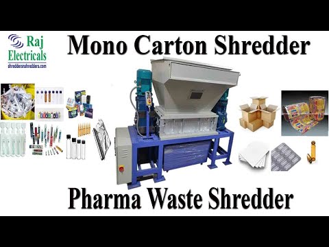 Dual Shaft Pharma Waste Shredder