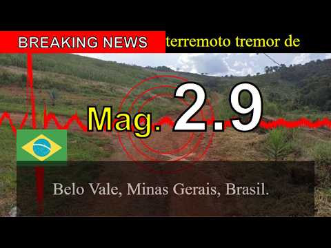 😱🚨Última hora: Terremoto de magnitude 2,9 atinge Belo Vale, Minas Gerais, Brasil!