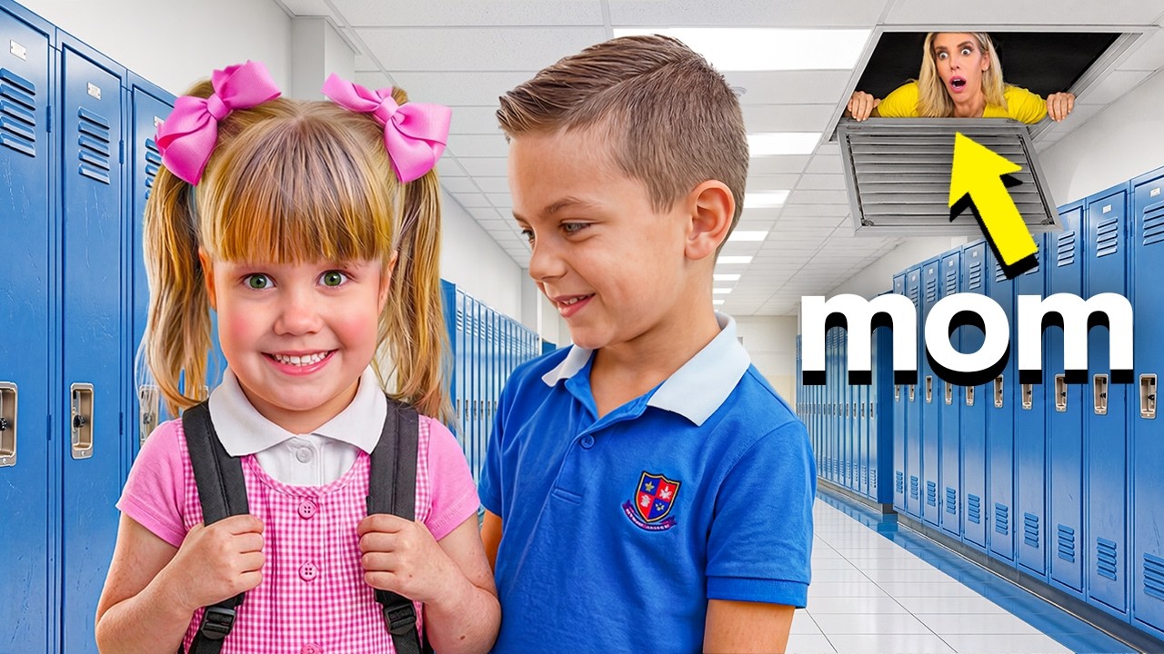 Mom Secretly Hides in Daughter's School