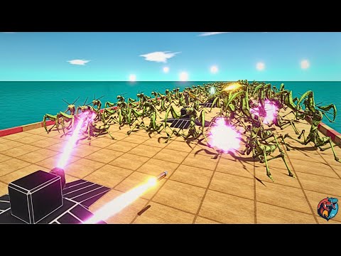 100 Giant Invertebrates or Undead Army  vs Towers - Animal Revolt Battle Simulator