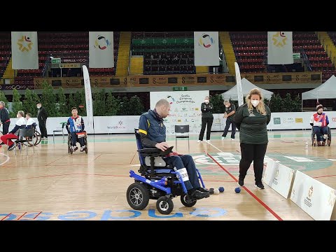 Seville 2021 World Boccia Europe - BC4 1/4 final - Artem Kolinko (UKR) vs Sergey Safin (RUS)