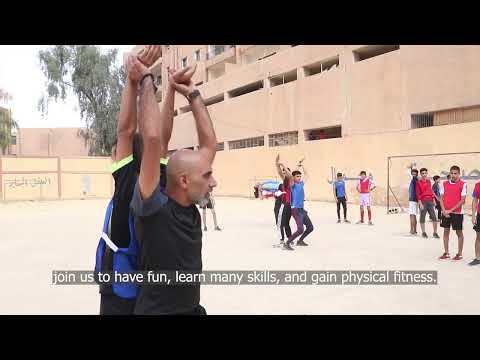 Giving girls in Deir Ezzor an opportunity to improve their skills in football game.