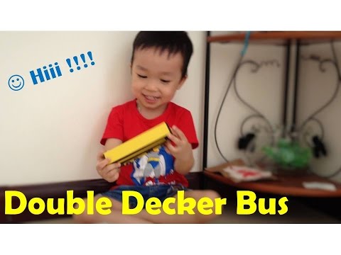 Double Decker Bus | Unboxing NEW Double Decker Bus Video For Kids - Xe Ô tô Buýt 2 tầng - HT BabyTV