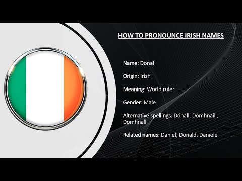 How to Pronounce Donal - Irish Name Pronunciation