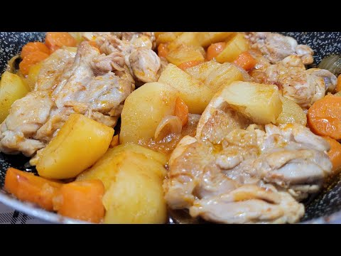 SOVRACCOSCE DI POLLO IN PADELLA CON PATATE E CAROTE
