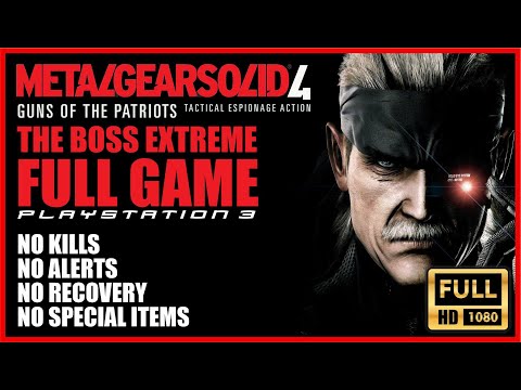 METAL GEAR SOLID 4 Full Game Walkthrough THE BOSS EXTREME No Alerts / Kills / Recovery [PS3 FullHD]