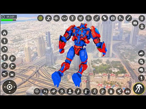 Amazing Robot Spider Hero Crime City
