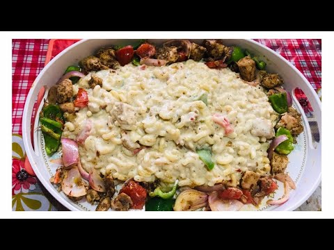 Creamy No Cream Pasta with Chicken platter Recipe By Cheffing skills