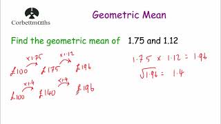 Geometric Mean - Corbettmaths