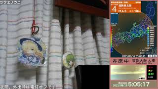 8月16日 滋賀県北部 M4.6 大阪府大東 震度1