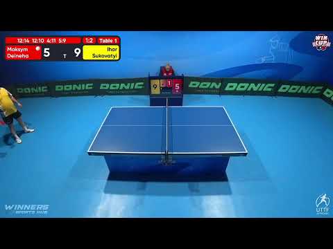 14:30 Maksym Deineha 1 - 3 Ihor Sukovatyi West 3 WIN CUP 11.12.2022 | TABLE TENNIS WINCUP