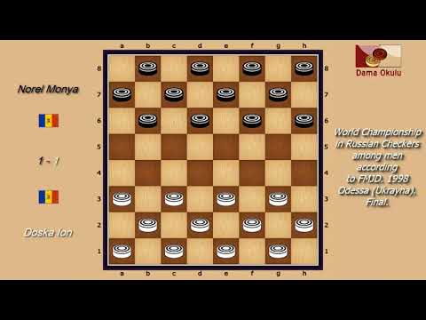 Valuk Andrei (BLR) - Doska Ion (MDA). World_Russian Checkers_Men-1998. Final.