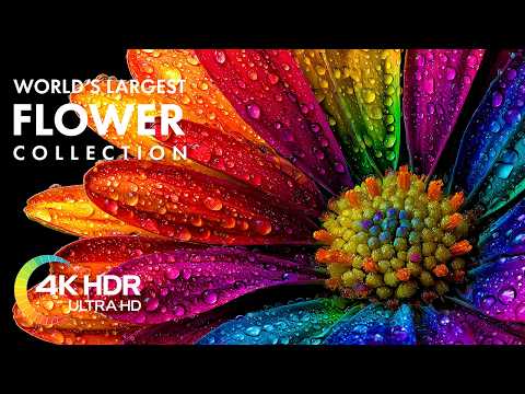 Satisfying Flowers Blooming Time lapse in 4K UHD with Relaxing Music