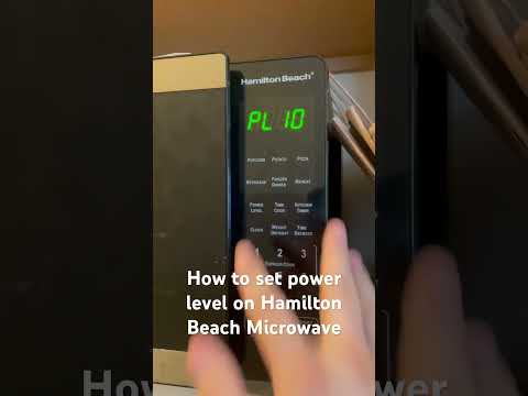 How to set power level on Hamilton Beach microwave