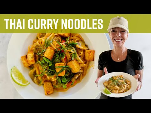 One Pot Thai Red Curry Noodles | Kathy's Vegan Kitchen