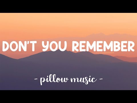 Don't You Remember - Adele (Lyrics) 🎵