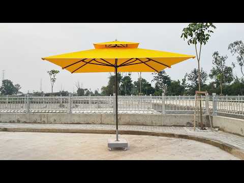 Dù che nắng đúng tâm vuông 02 tầng