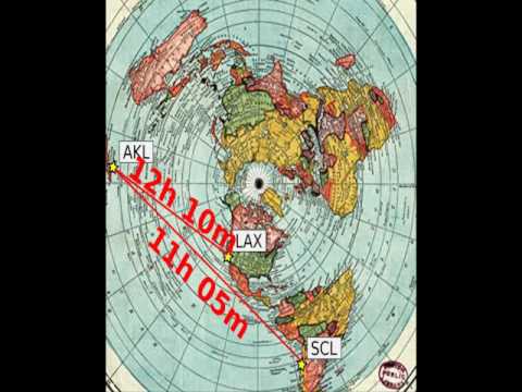 Flat earth flight paths