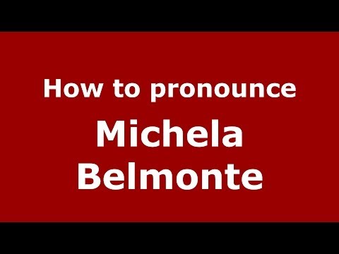 How to pronounce Michela Belmonte (Italian/Italy)  - PronounceNames.com