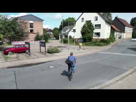 Mit Drohne DJI Mini 3 Pro von Pappfabrik bei Bad Grund/Harz durch Windhausen zum Bahnhof Gitthelde.