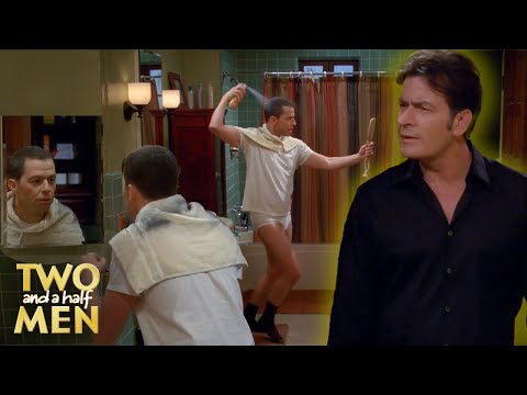 Alan Gets Caught with Spray-On Hair | Two and a Half Men