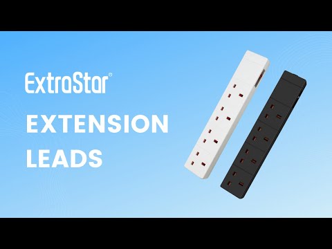 EXTRASTAR KE Series Extension Lead with LED Indicator and Side Switch, Extension Cord 13A UK Plug Max 3120W