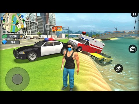US Police Car and Amergency Ambulance Driving Open World - Car Game Android Gameplay