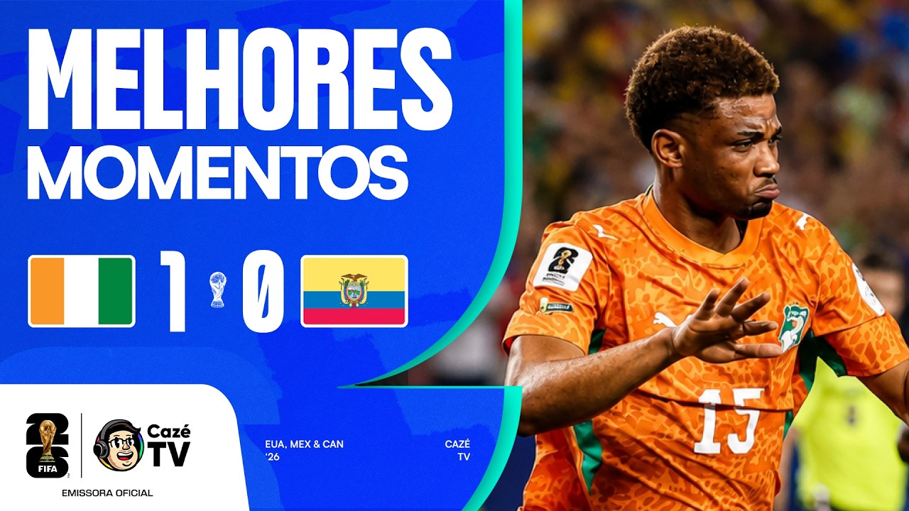 MELHORES MOMENTOS: COSTA DO MARFIM 1 X 0 EQUADOR | COPA DO MUNDO FIFA™ 2026 | 1ª RODADA