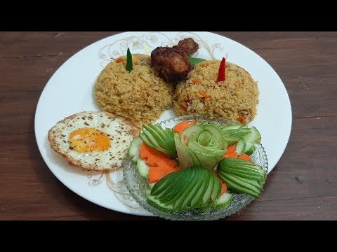 Eating Chicken Keema Pulao With Egg Poach, Fried Chicken leg | ASMR Mukbang Indian Food Eating Show