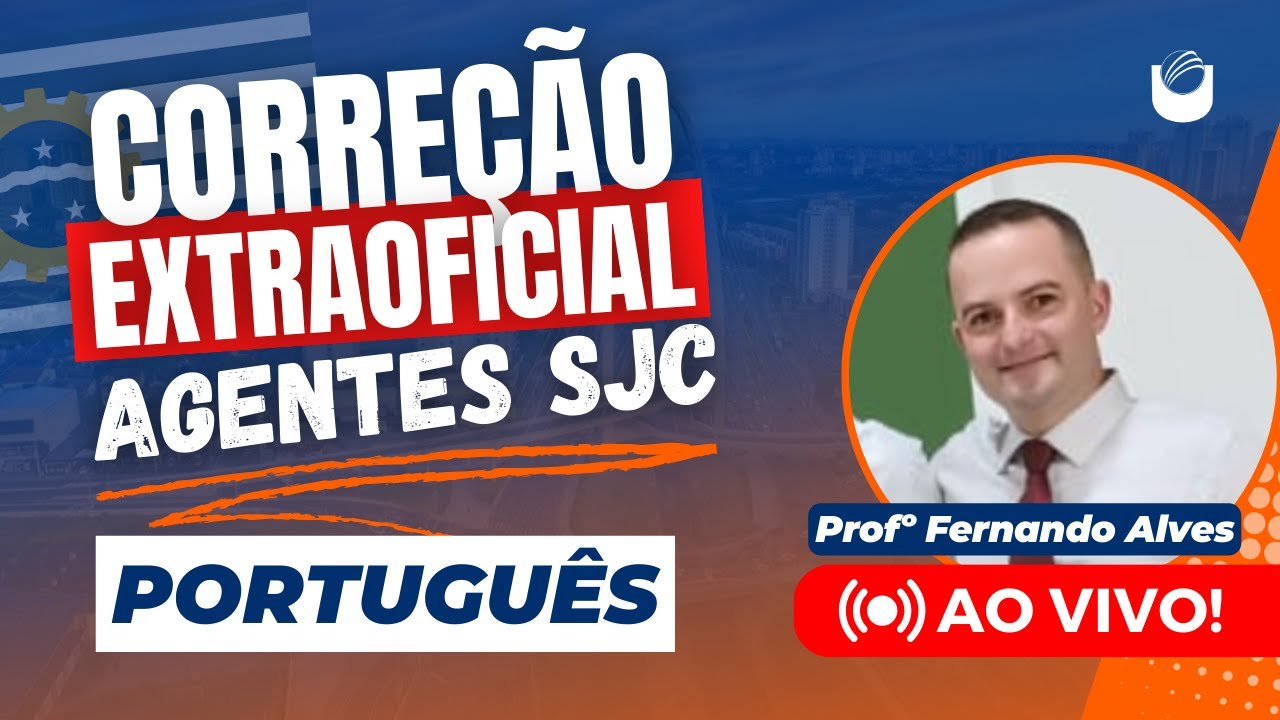 CORREÇÃO DA PROVA AGENTES DA PREFEITURA DE SJC #01| PORTUGUÊS