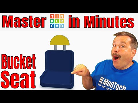 Make A Bucket Seat in Tinkercad & Save it as a Part Absolute Beginner