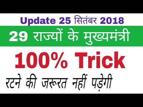 india current chief minister name all state 2018 | all state cm 2018 | trick |  gktrack Video