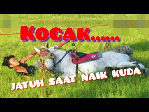 kejadian lucu bikin ngakak - kocak dan lucu - jatuh diatas kuda