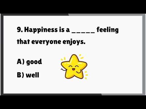 GOOD vs WELL English Quiz 2 | (Intermediate / B1 Level)