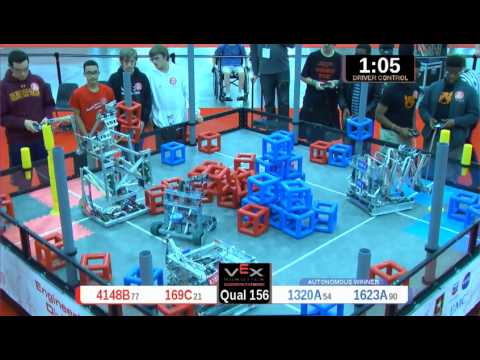 2015 VRC Engr Q156 - 4148B 169C vs 1320A 1623A - 58 to 45 - VEX Worlds 2015 - Engineering Division