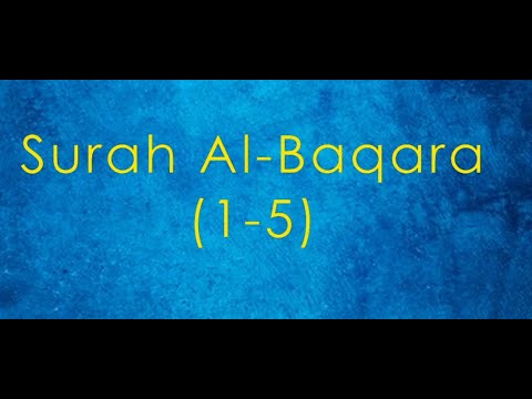 02. Surah Al-Baqarah verse 1-5 - English translation and transliteration (Hafiz Muhammed Sezgin)