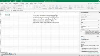 Calculate Binomial Probability Using Excel