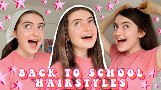 BACK TO SCHOOL HAIRSTYLES !! // EASY & CUTE
