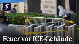 Mann zündet Brandsatz aus Protest gegen ICE