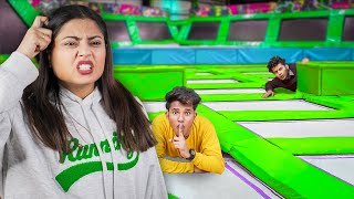 Hide and Seek in Trampoline Park !