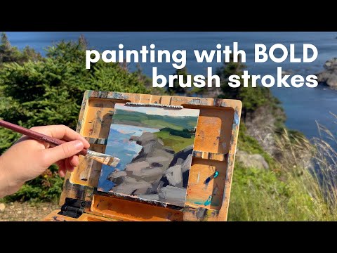 Painting with bold brush strokes | a painting exercise in confident mark-making