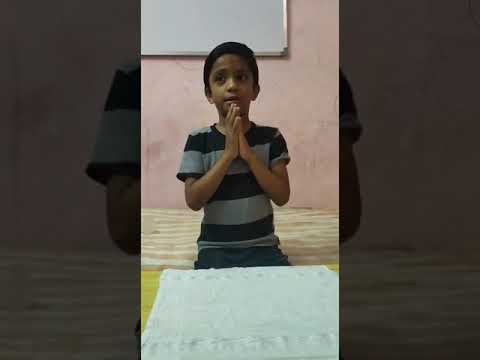 My son vishwateja preparing mask