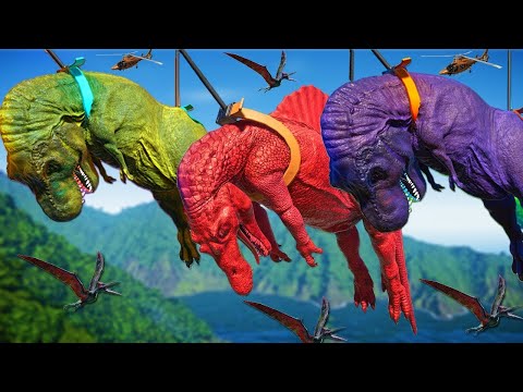 🌍 Jurassic World Evolution -  I-Rex Vs Spinosaurus Vs T-Rex Breakout & Fight - Dinosaurs Fighting