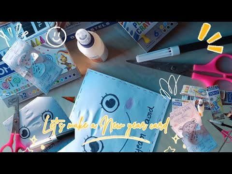 LET'S MAKE A NEW YEAR CARD| CRAFT|RAINBOW ARTS