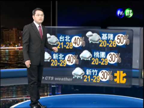 十月三十一日華視晚間氣象